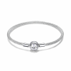 Love Forever Snake Chain Sterling Silver Bracelet