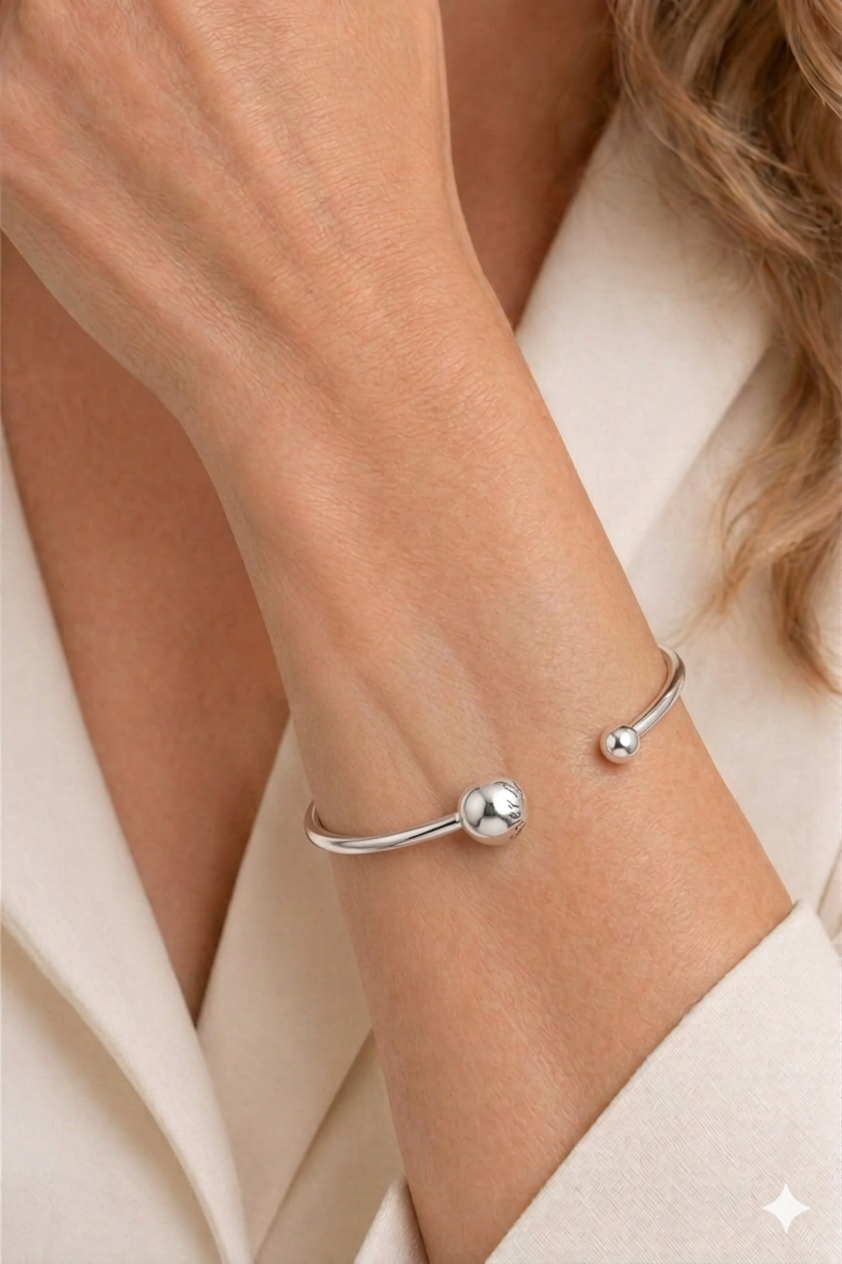 Love Forever Open Bangle Bracelet - Image 2