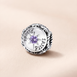 Zodiac Birthstone Charm Beads