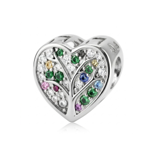 Family Tree of Life Heart Charm