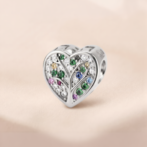 Family Tree of Life Heart Charm