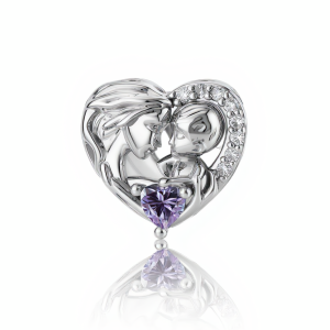 Mother & Child Heart Charm
