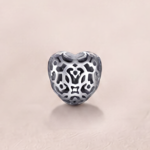 Openwork Lace Heart Charm